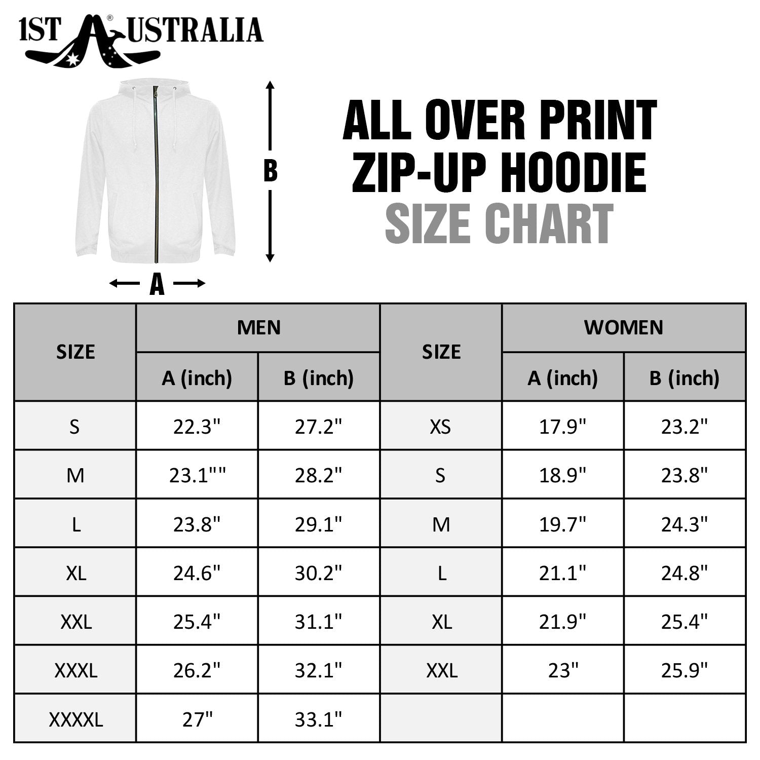 Zip Hoodie - Australian Coat Of Arms Hoodie Passport Style