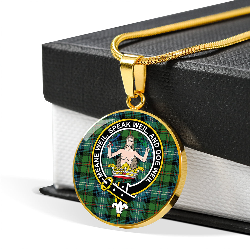 Scottish Tartan Urquhart Ancient Clan Circle Necklace Classic Style