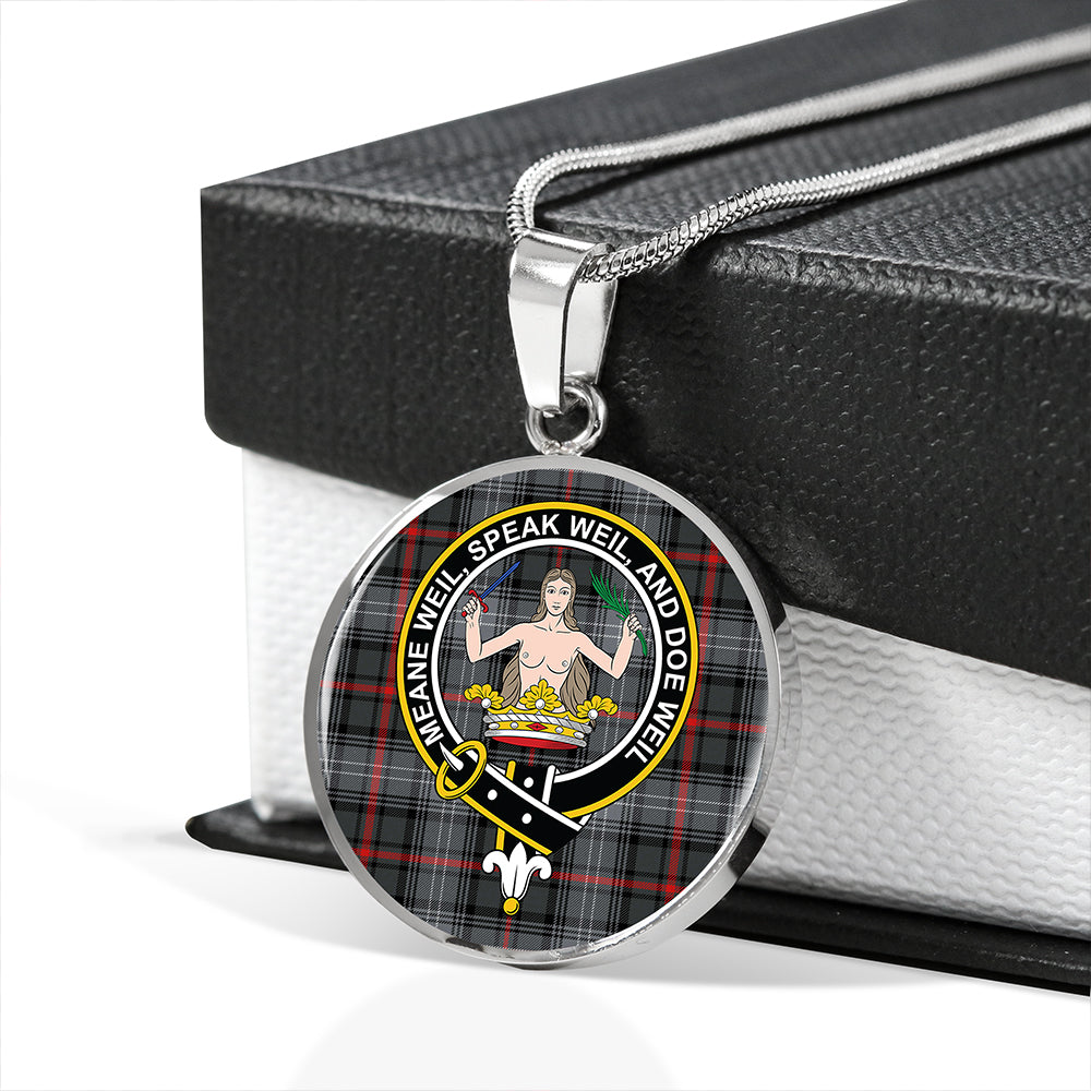 Scottish Tartan Urquhart #2 Modern Clan Circle Necklace Classic Style