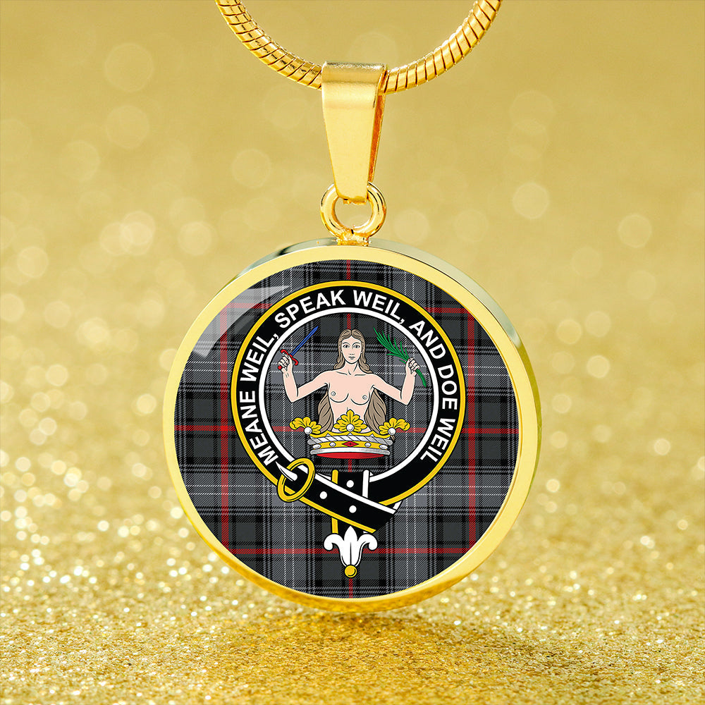 Scottish Tartan Urquhart #2 Modern Clan Circle Necklace Classic Style