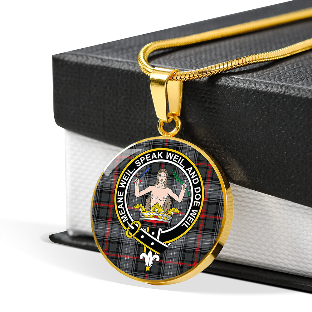 Scottish Tartan Urquhart #2 Modern Clan Circle Necklace Classic Style