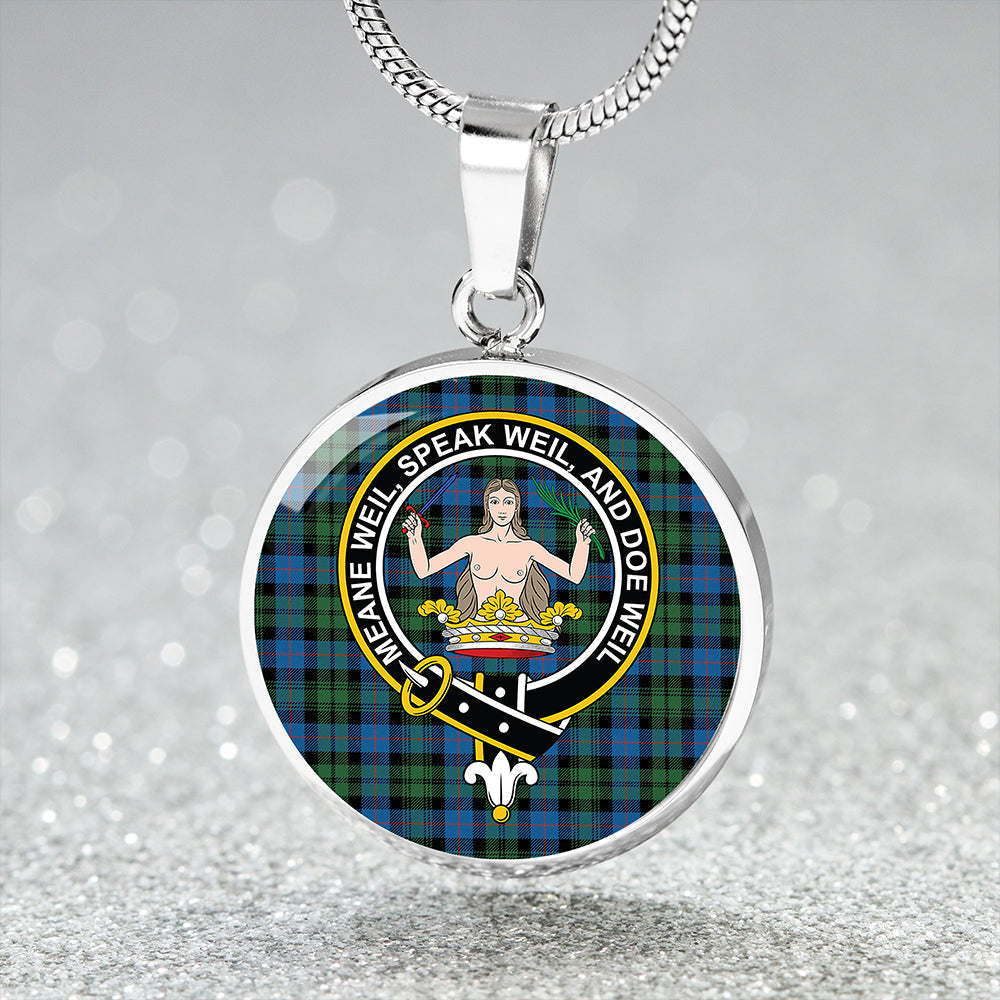 Scottish Tartan Urquhart (Smibert) Ancient Clan Circle Necklace Classic Style