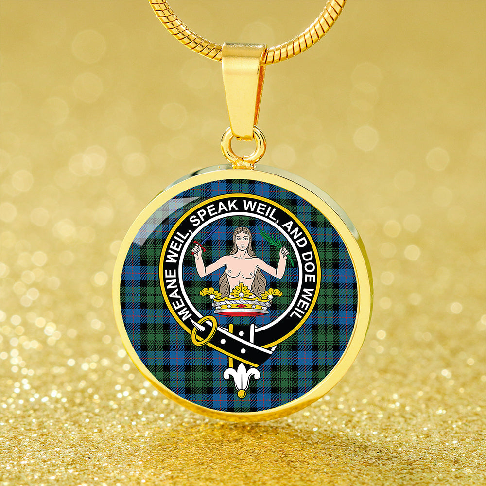 Scottish Tartan Urquhart (Smibert) Ancient Clan Circle Necklace Classic Style