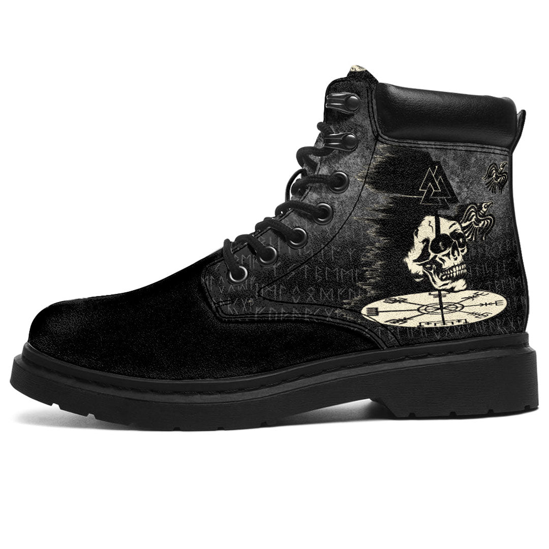 Viking All Season Boots Valhalla Skull Ravens