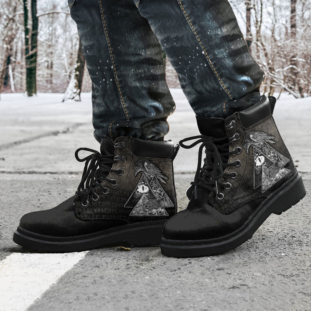 Viking All Season Boots Valknut Raven Viking