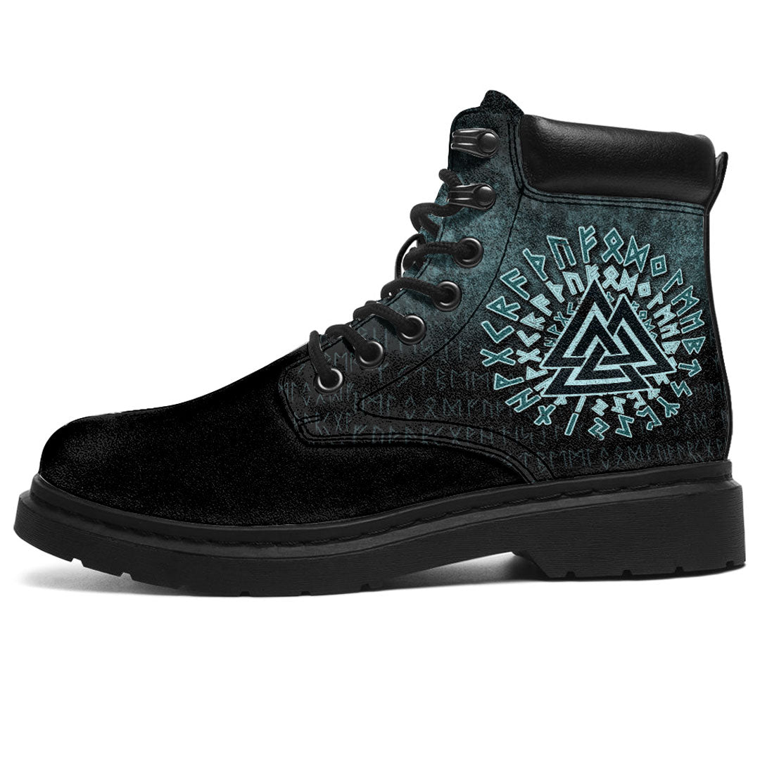 Viking All Season Boots Valknut Viking Warrior Symbol Triangle