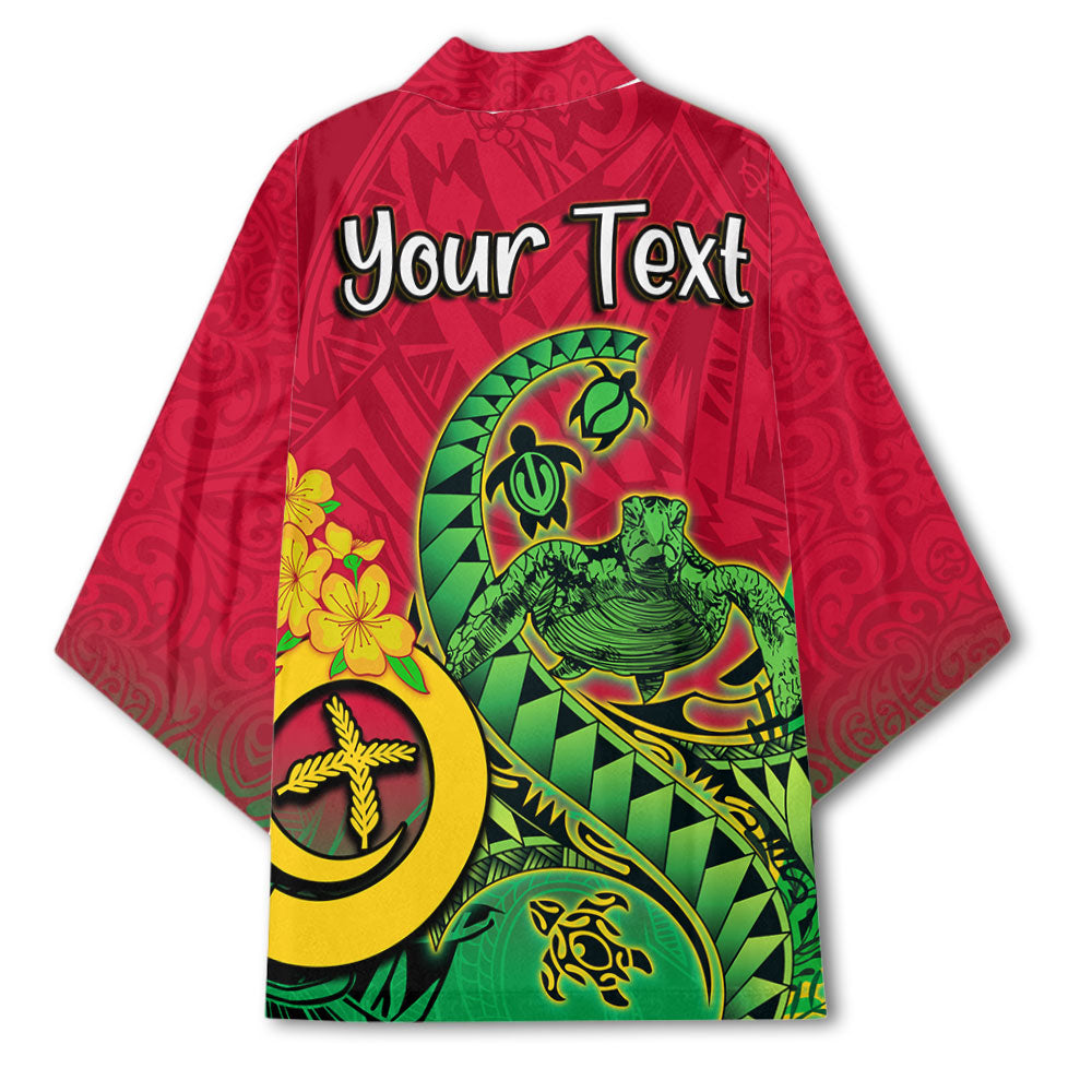 Custom Vanuatu Kimono Polynesian Happy Independence Day Turtle Wave