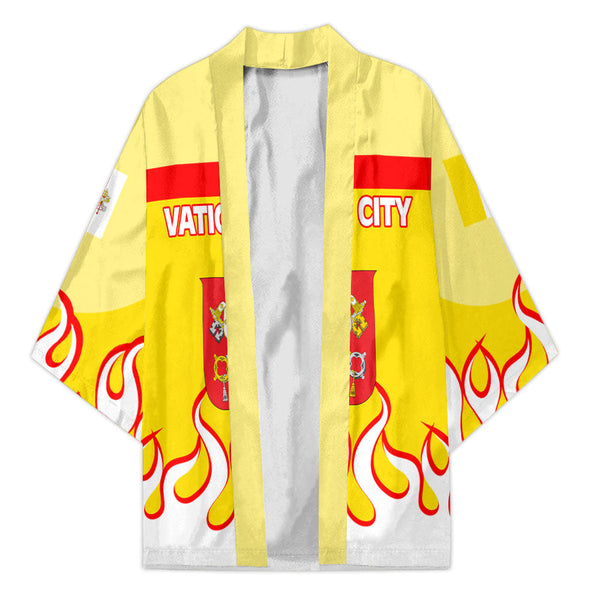 Vatican City Kimono Flag & Coat Of Arms Fire Hockey Style