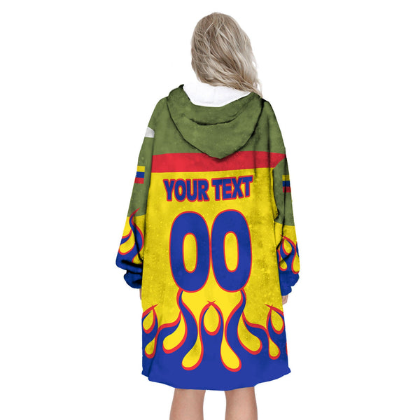 Venezuela Snug Hoodie Flag & Coat Of Arms Fire Hockey Style