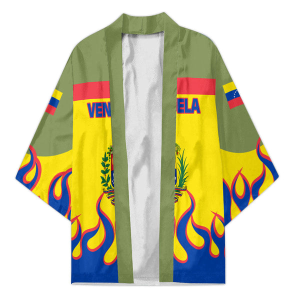 Venezuela Kimono Flag & Coat Of Arms Fire Hockey Style