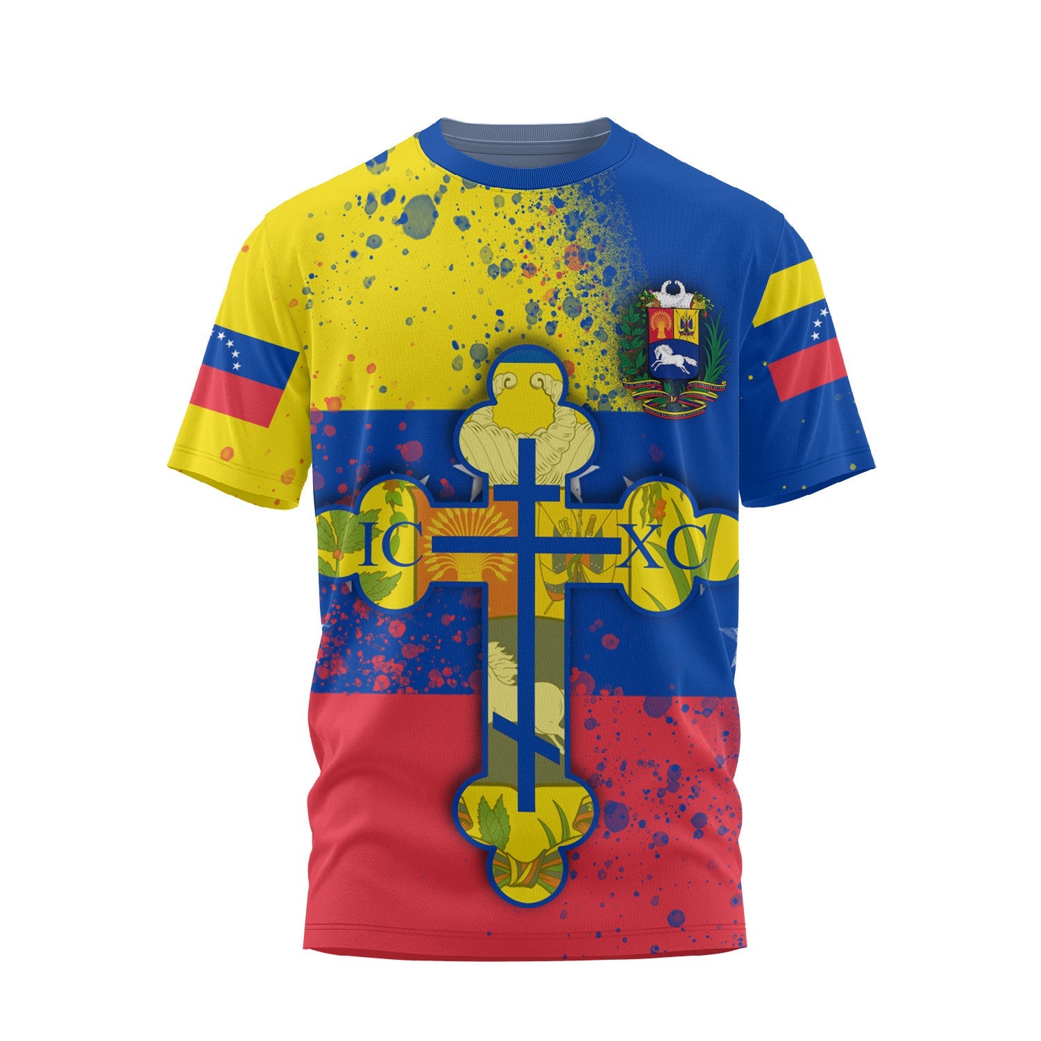 Venezuela T Shirt Flag & Coat Of Arms Orthodox Style