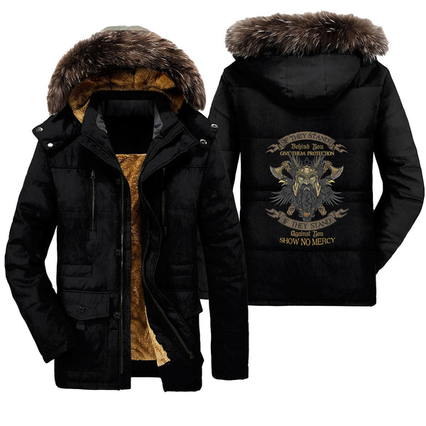 Viking Parka Jacket Veteran Warrior Pride No Mercy