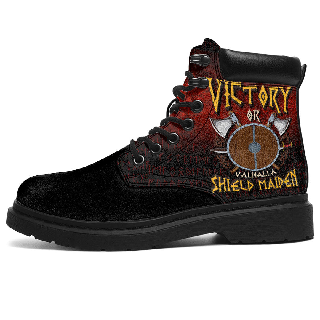 Viking All Season Boots Victory Or Valhalla Shield Maiden Ver01