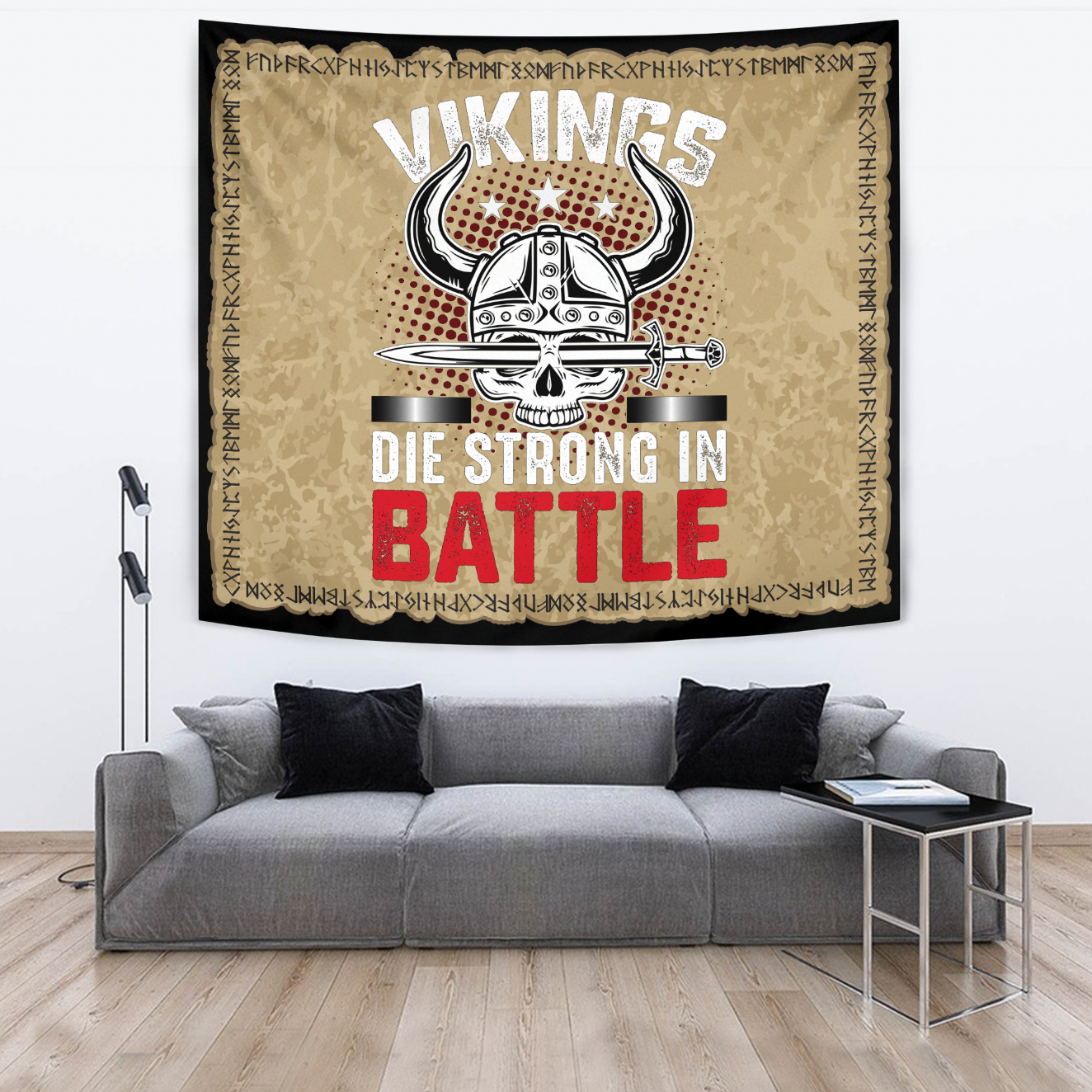 Viking Tapestry Die Strong In Battle