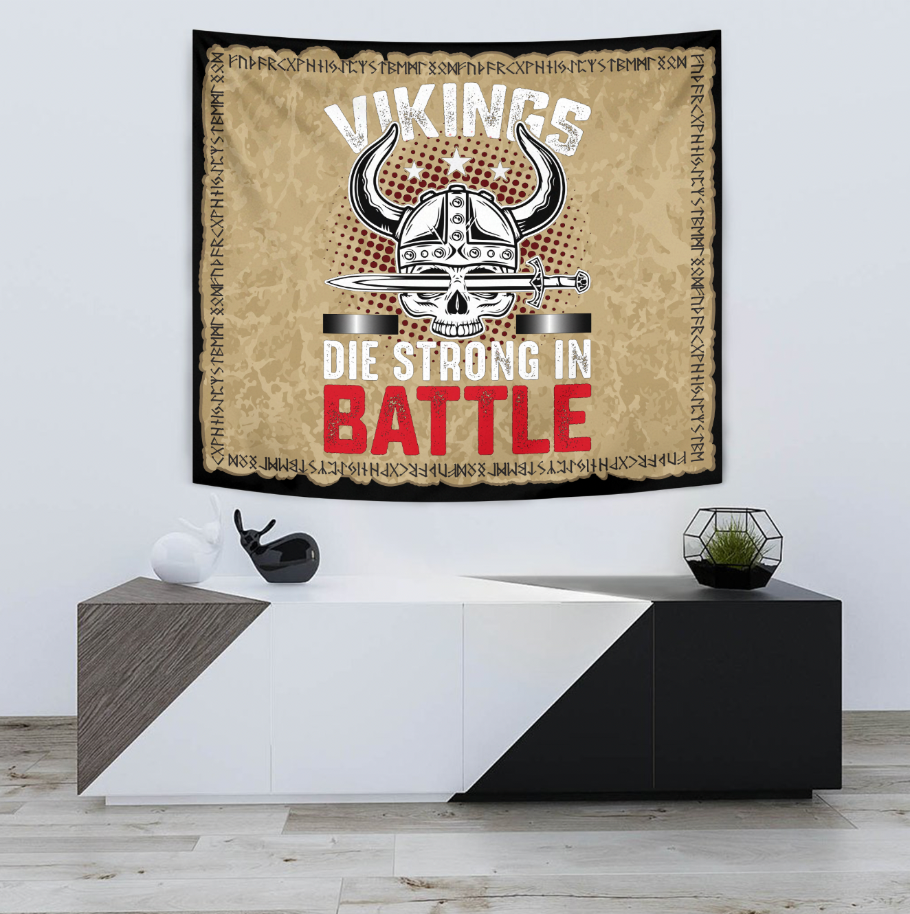 Viking Tapestry Die Strong In Battle