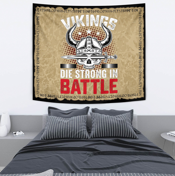 Viking Tapestry Die Strong In Battle