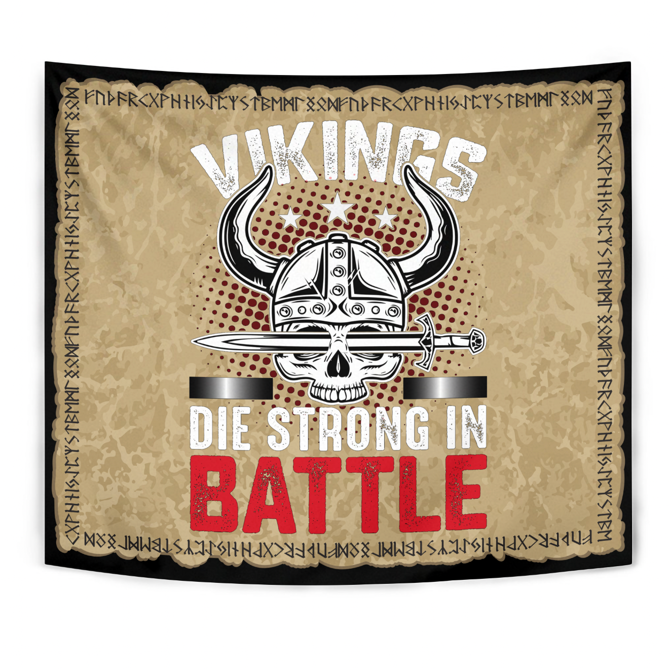 Viking Tapestry Die Strong In Battle