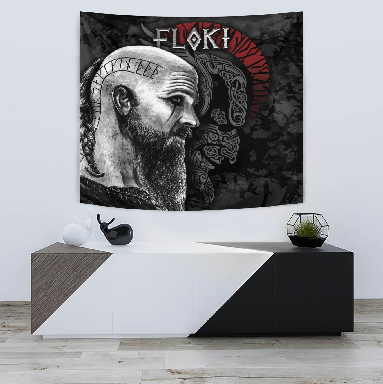 Viking Tapestry Floki 3D