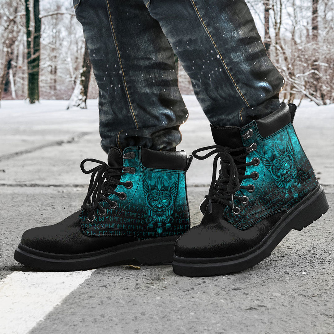 Viking All Season Boots Odin Allfather In Asgard Cyan