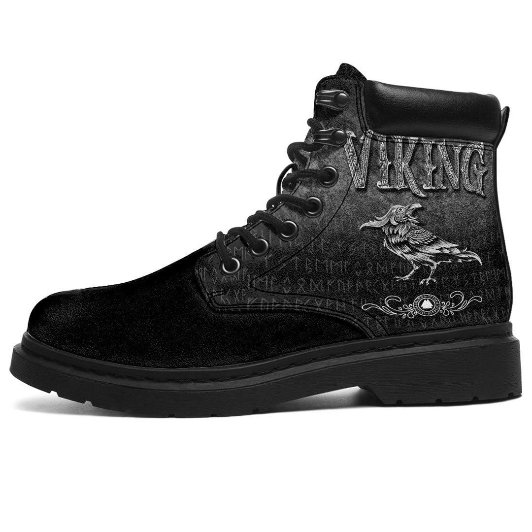 Viking All Season Boots Raven Bird Nordic Style Norseman Ver04