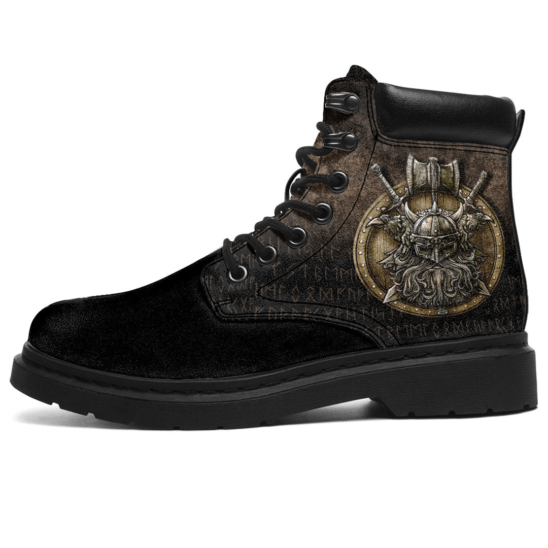 Viking All Season Boots Shield Nordic Norse Valhalla