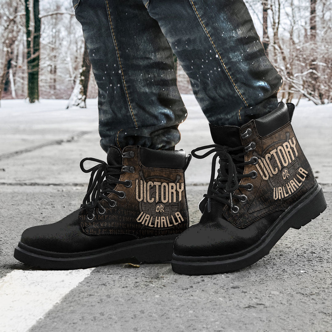 Viking All Season Boots Victory Or Valhalla Norse Mythology