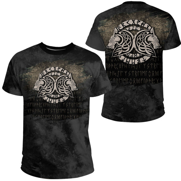 Viking T-Shirt Wolfs Round