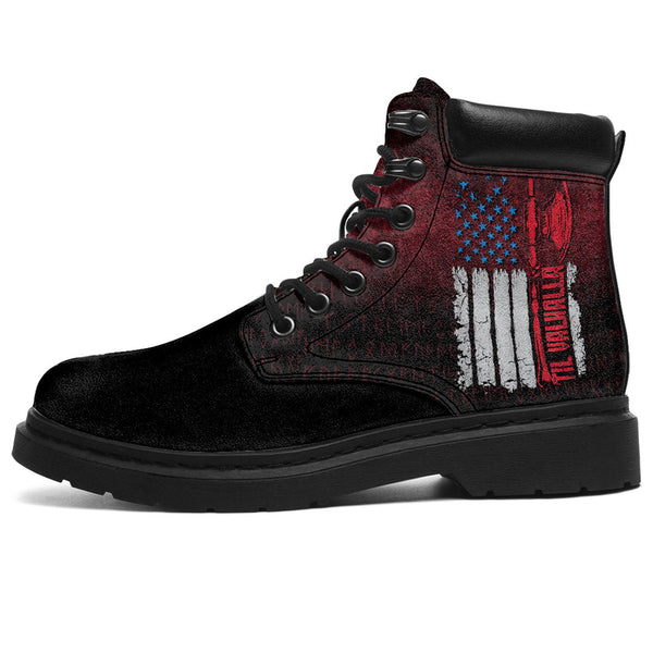 Viking All Season Boots Til Valhalla Patriotic Viking Us Flag