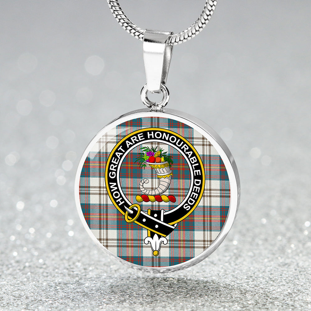 Scottish Tartan Walker Dress Ancient Clan Circle Necklace Classic Style