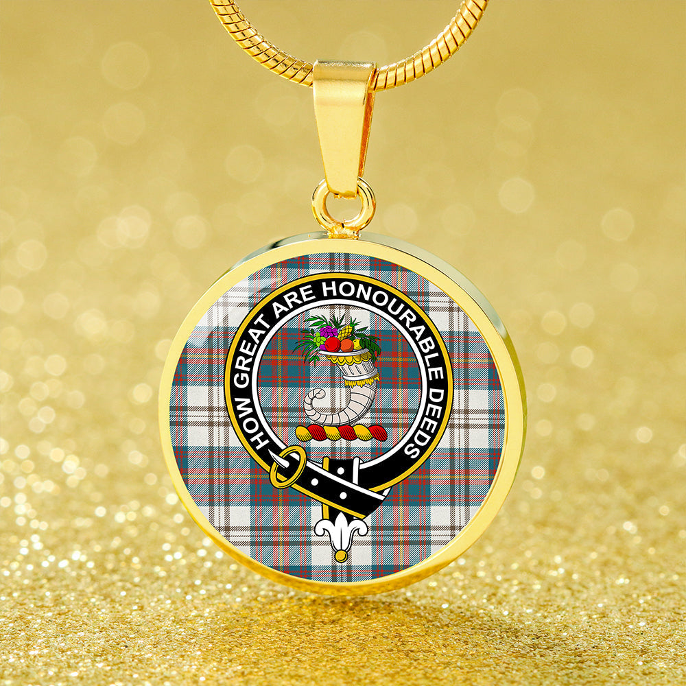 Scottish Tartan Walker Dress Ancient Clan Circle Necklace Classic Style