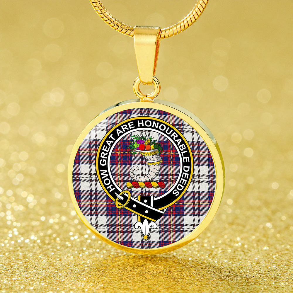 Scottish Tartan Walker Dress Modern Clan Circle Necklace Classic Style