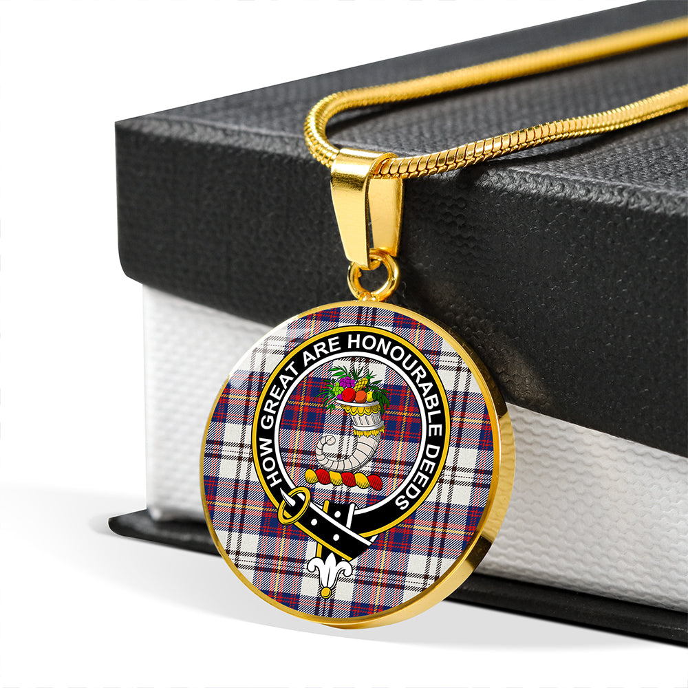 Scottish Tartan Walker Dress Modern Clan Circle Necklace Classic Style