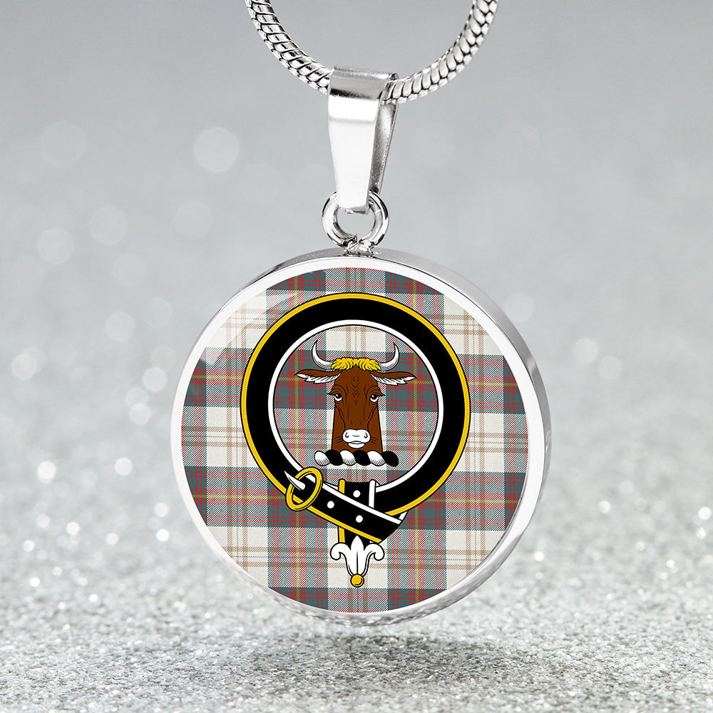 Scottish Tartan Walker Dress Weathered Clan Circle Necklace Classic Style