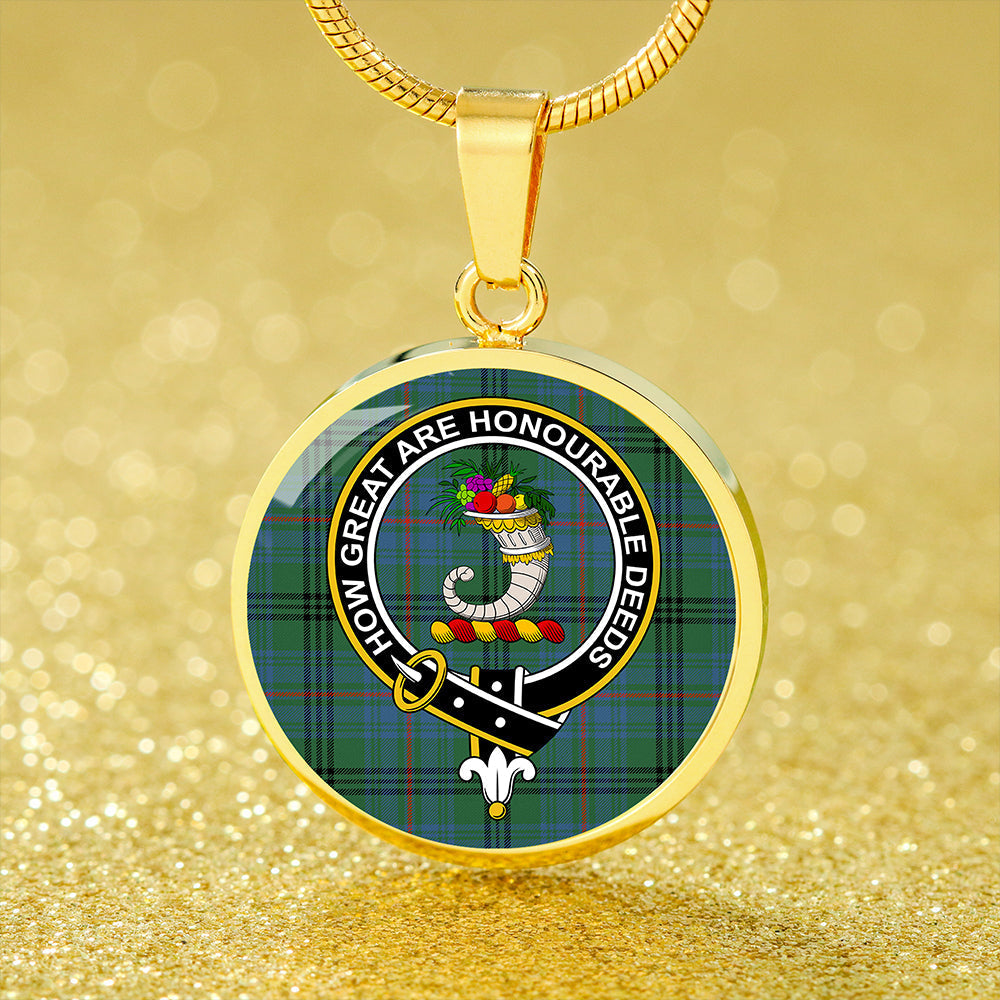 Scottish Tartan Walker Hunting Ancient Clan Circle Necklace Classic Style