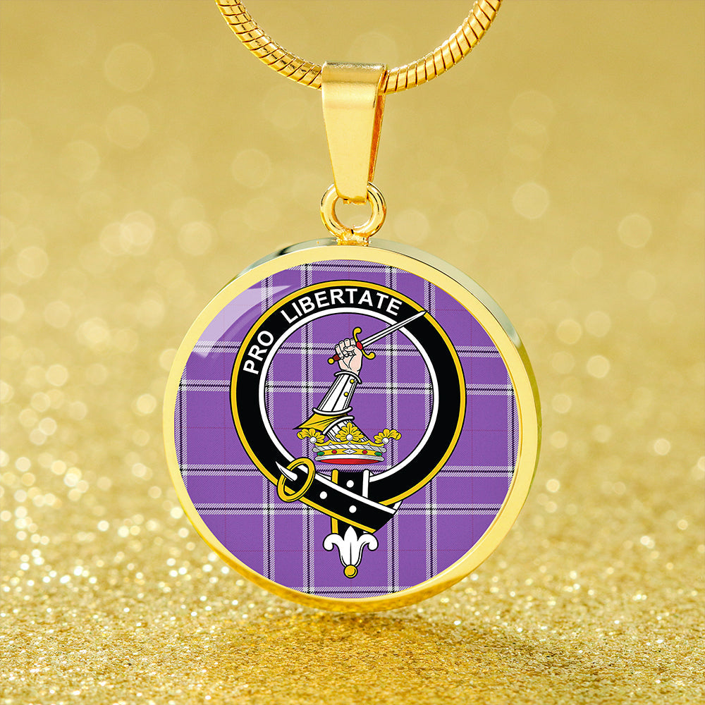Scottish Tartan Wallace High School (Wallas High School) Ancient Clan Circle Necklace Classic Style