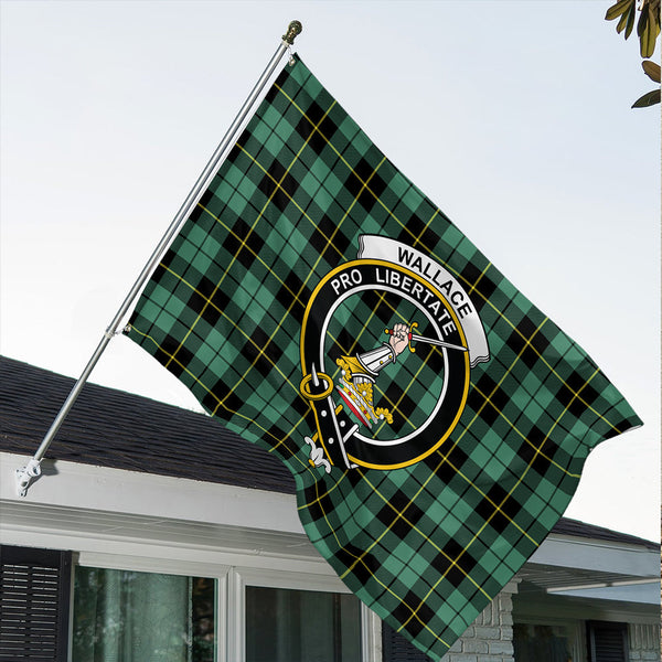 Wallace Hunting Ancient Tartan Classic Crest House Flag