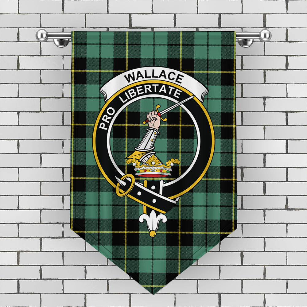 Wallace Hunting Ancient Tartan Classic Crest Gonfalon