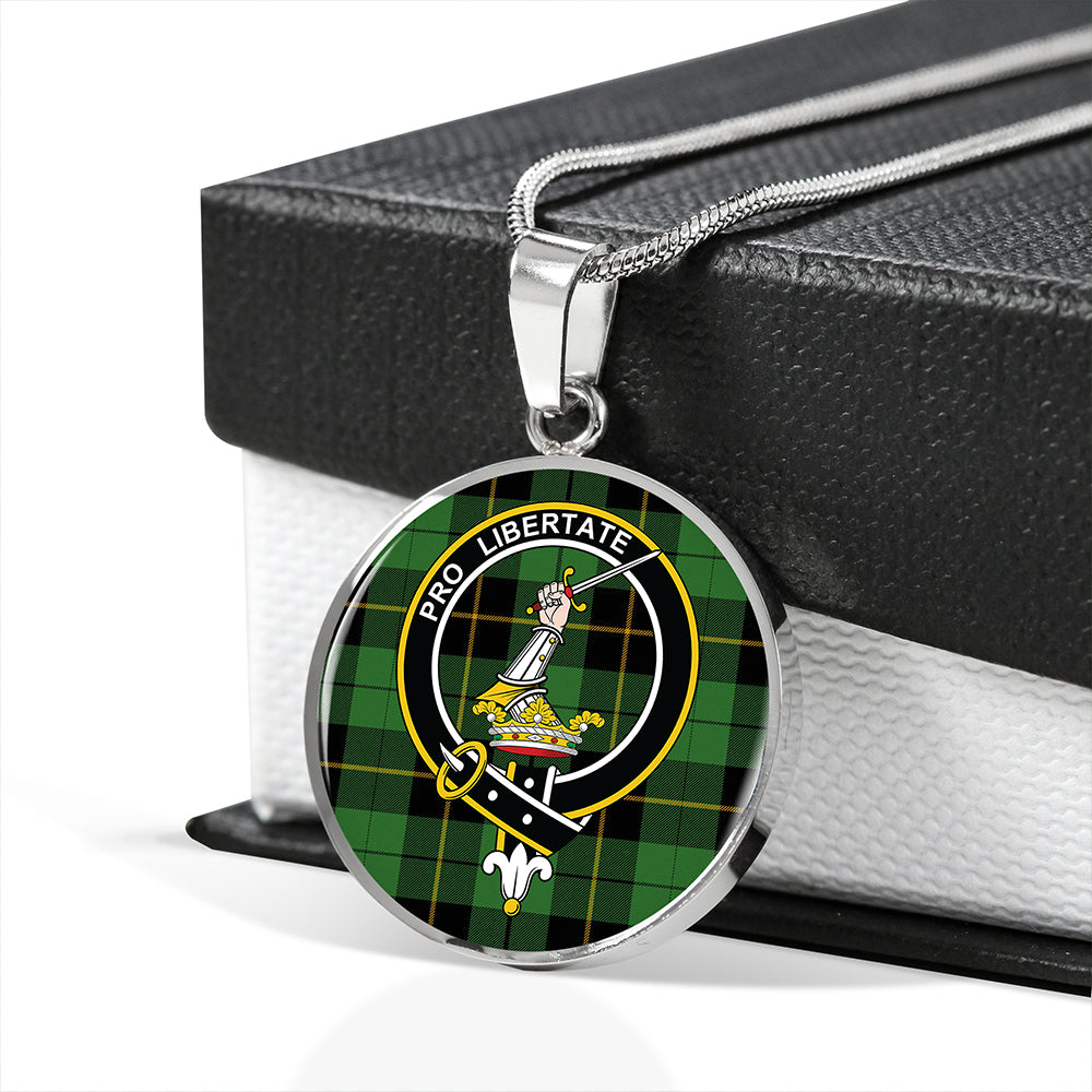 Scottish Tartan Wallace Hunting (Wallas Hunting) Ancient Clan Circle Necklace Classic Style