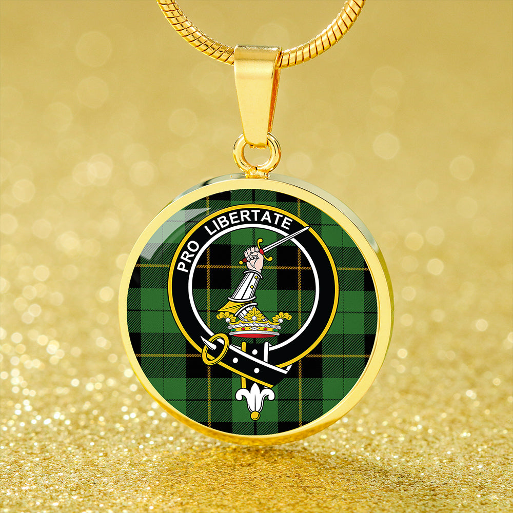 Scottish Tartan Wallace Hunting (Wallas Hunting) Ancient Clan Circle Necklace Classic Style