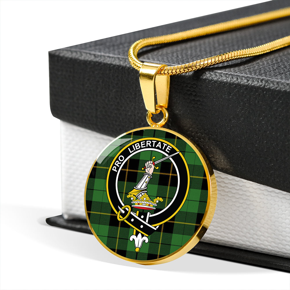 Scottish Tartan Wallace Hunting (Wallas Hunting) Ancient Clan Circle Necklace Classic Style