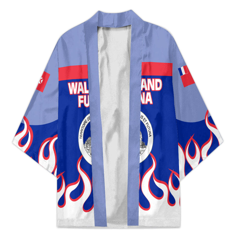 Wallis and Futuna Kimono Flag & Coat Of Arms Fire Hockey Style