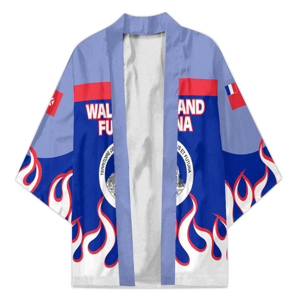 Wallis and Futuna Kimono Flag & Coat Of Arms Fire Hockey Style