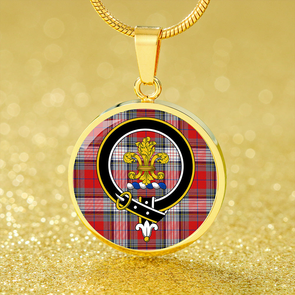 Scottish Tartan Warden Modern Clan Circle Necklace Classic Style