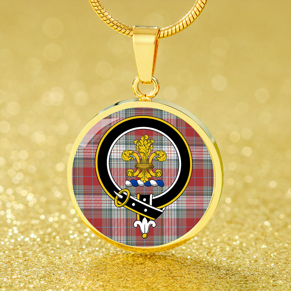 Scottish Tartan Warden Weathered Clan Circle Necklace Classic Style