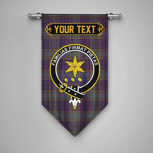 Wardlaw Weathered Clan Badge Tartan Gonfalon Personalize