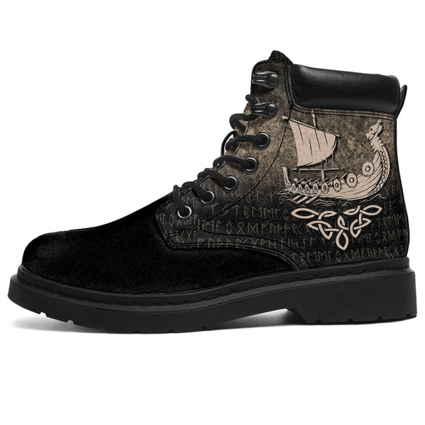 Viking All Season Boots Warrior Norse Mythology Viking Ship Valhalla