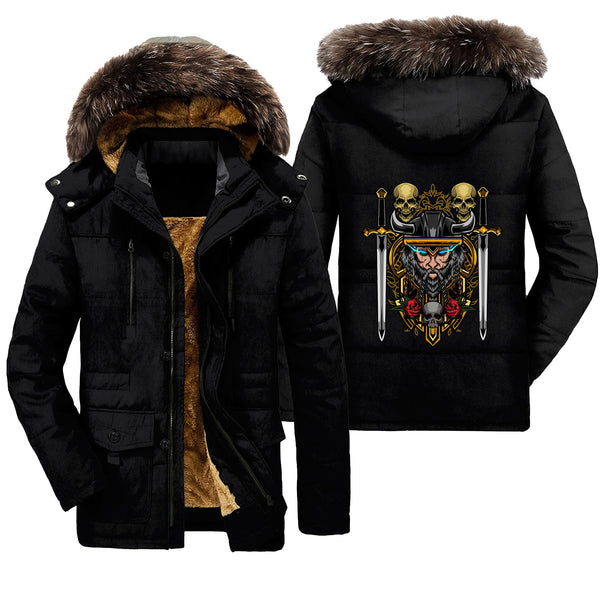 Viking Parka Jacket Warrior Sword