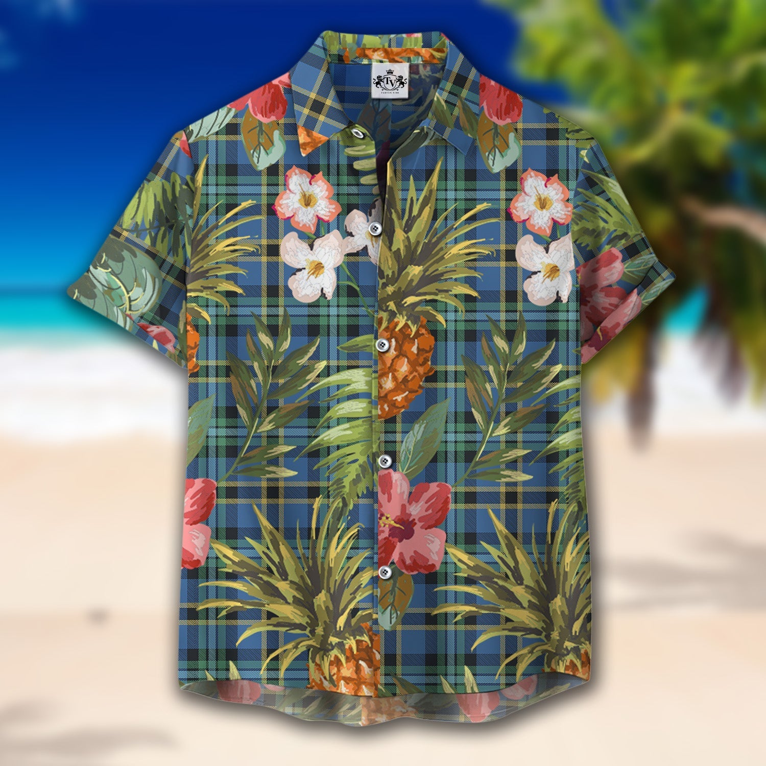 Scottish Tartan Weir Ancient Clan Hawaiian Shirt Hibiscus - Tropical Garden Style