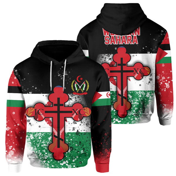 Western Sahara Hoodie Flag & Coat Of Arms Orthodox Style