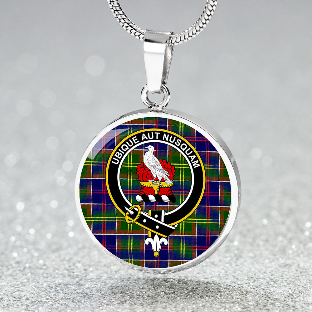 Scottish Tartan Whitefoord Modern Clan Circle Necklace Classic Style